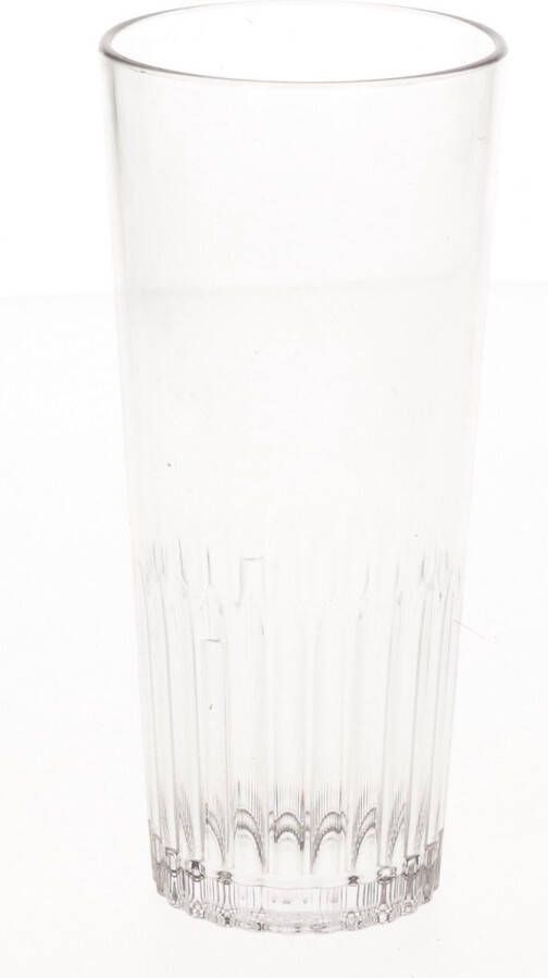 Merkloos Sans marque Onbreekbaar bierglas ribbel transparant kunststof 30 cl 300 ml Onbreekbare bierglazen