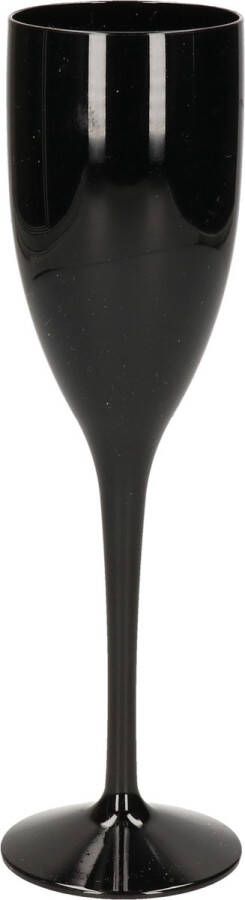 Merkloos Sans marque Onbreekbaar champagne prosecco glas zwart kunststof 15 cl 150 ml Onbreekbare champagne glazen flutes