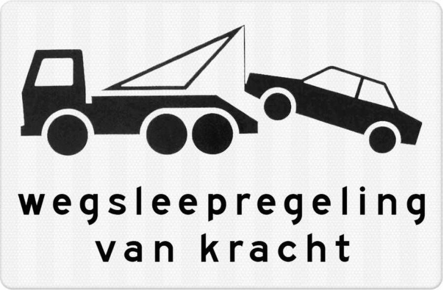 Onderbord Wegsleepregeling