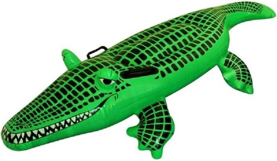 Merkloos Sans marque Opblaasbare krokodil 150 cm zwembad speelgoed Buitenspeelgoed waterspeelgoed Opblaasdieren decoraties