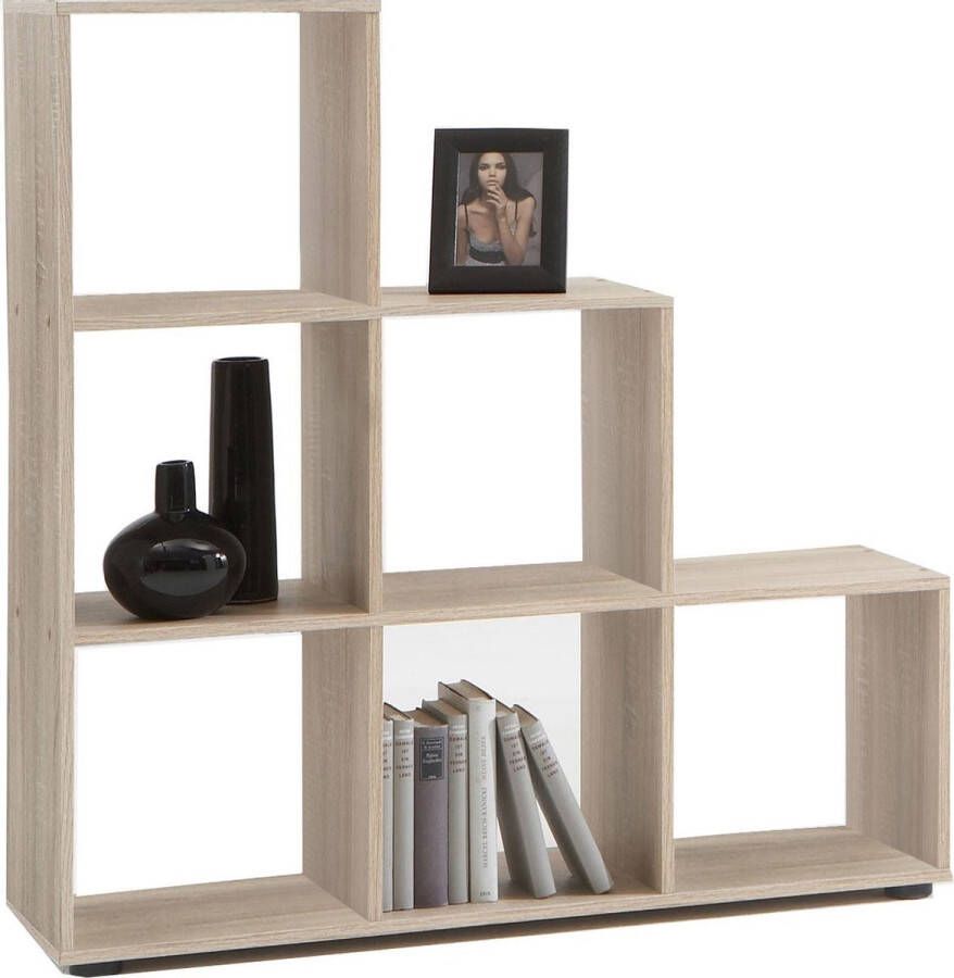 FMD Roomdivider Mega 6 vakken licht eiken Leen Bakker