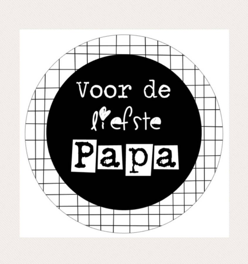 Bier opener Flessen opener Fles Drank Flesopener Fles opener Bieropener Opener bier Liefste Papa zwart wit button 56mm