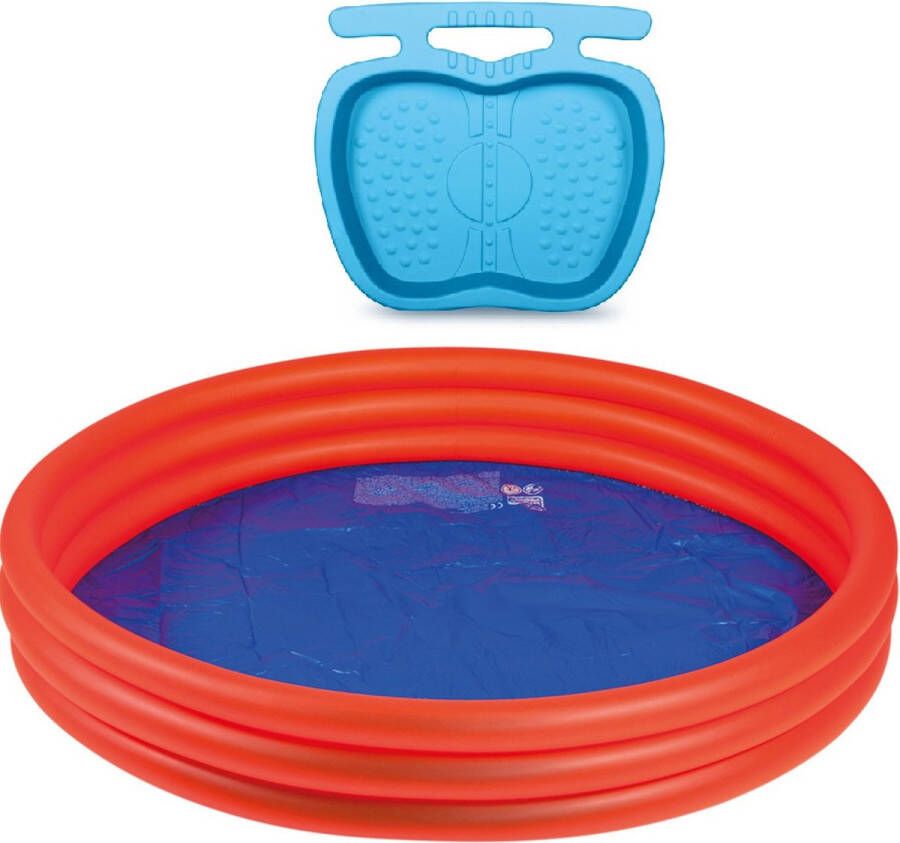Merkloos Sans marque Oranje opblaasbaar zwembad 157 x 28 cm speelgoed Inclusief voetenbadje