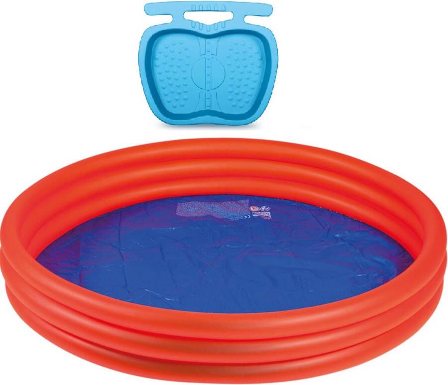Merkloos Sans marque Oranje opblaasbaar zwembad 175 x 31 cm speelgoed Inclusief voetenbadje