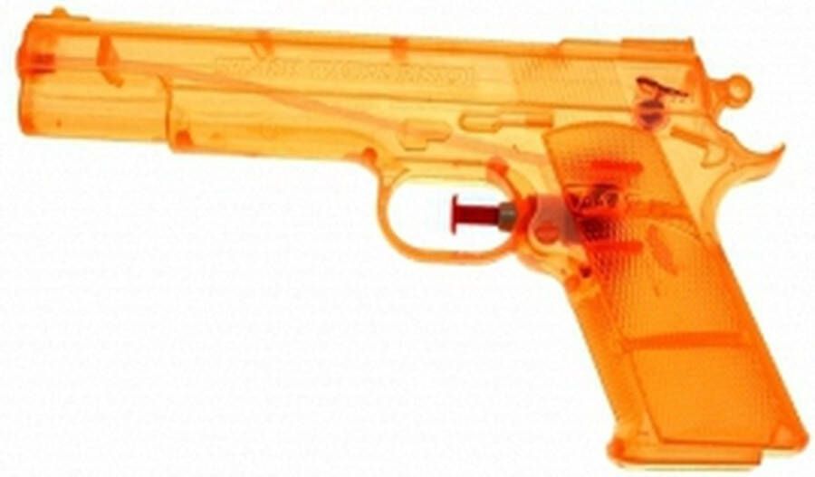 Doorzichtig oranje waterpistool 20 cm Buitenspeelgoed Waterpistolen