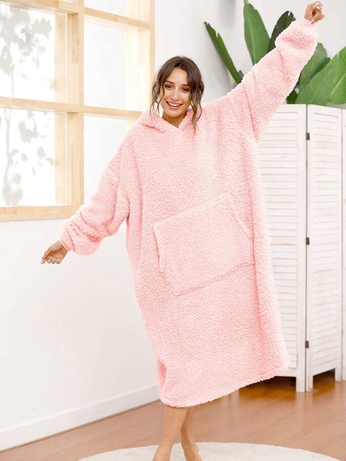 Merkloos Sans marque Oversized groote hoodie deken Warme deken Warme deken hoodie Winter deken Fleece dekentje Hoodie Blanket