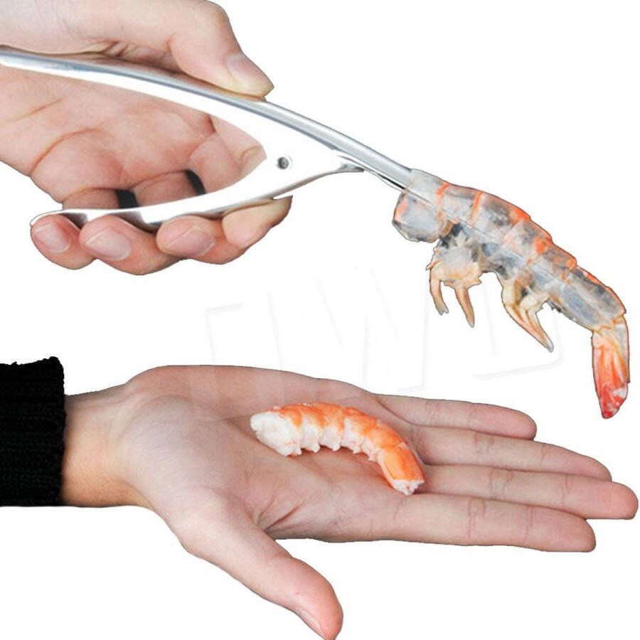 Merkloos Sans marque OWO garnalen garnaal shrimp peller tang rvs