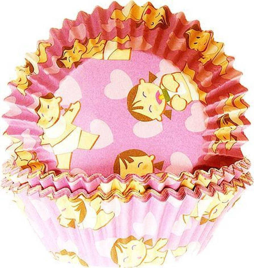 Merkloos Sans marque Papieren cupcake vormpjes baby roze set van 50 á Table!
