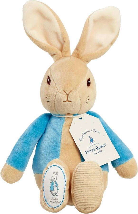 Peter Rabbit Knuffel Rammelaar 19 cm blauw