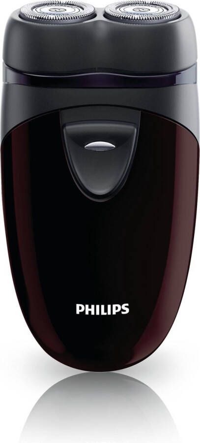 Merkloos Sans marque Philips PQ206 Scheerapparaat Shaver Compact elektrisch scheren Draadloos Werkt op batterijen Compact Lichtgewicht Perfect voor op vakantie Draagbaar Pocket formaat