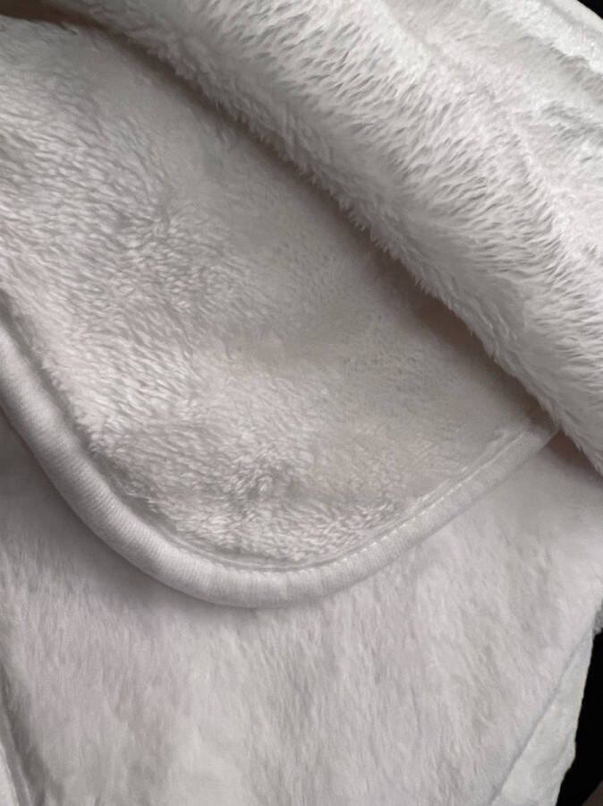 Merkloos Sans marque Plaid Merino Omkeerbaar 100% polyester | hoogwaardige kwaliteit | 150 x 200 cm | wool white