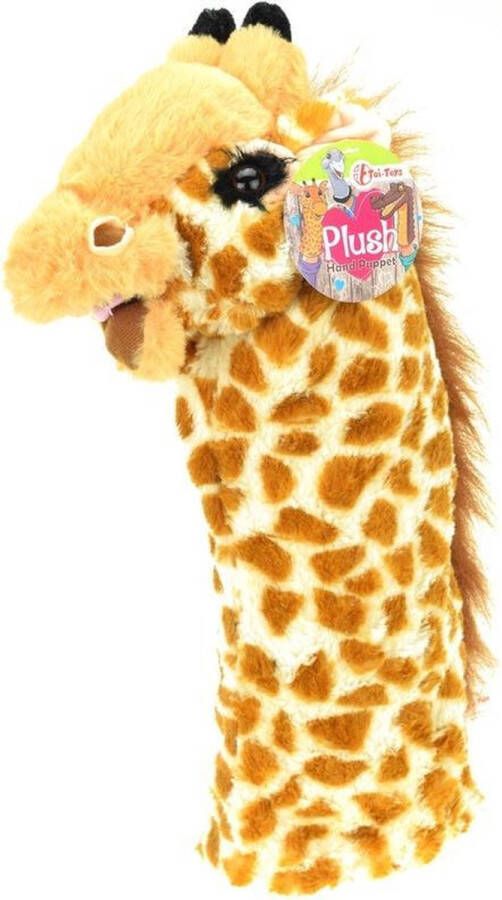 Merkloos Sans marque Pluche dieren handpop giraffe 40 cm Handpoppen voor kinderen Speelgoed handpop
