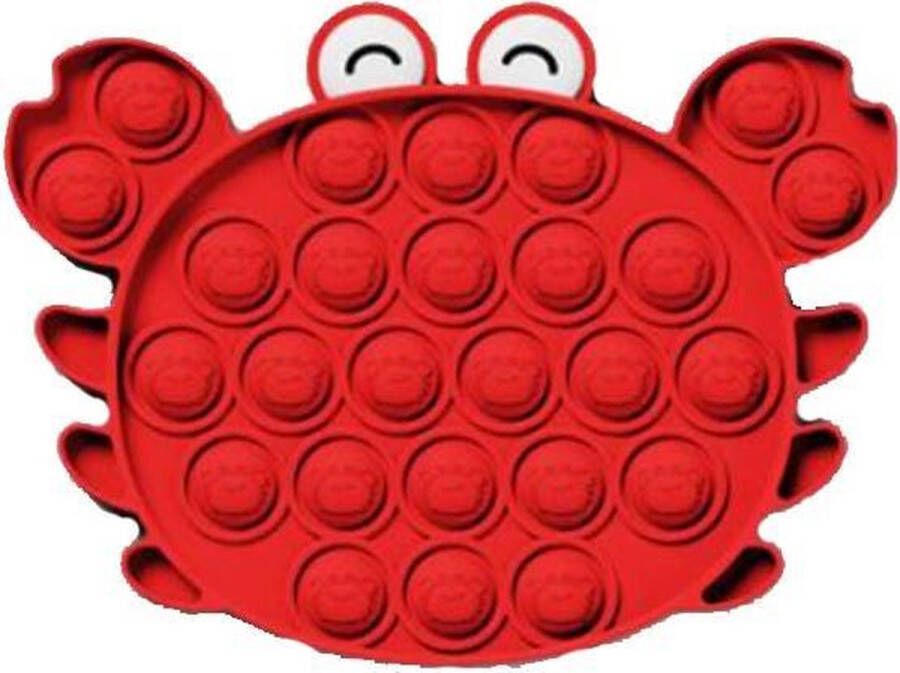 Merkloos Sans marque Pop it fidget toy | crab rood | Schoencadeautjes sinterklaas