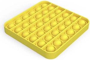 Merkloos Sans marque Pop it fidget toy | vierkant geel | Schoencadeautjes sinterklaas