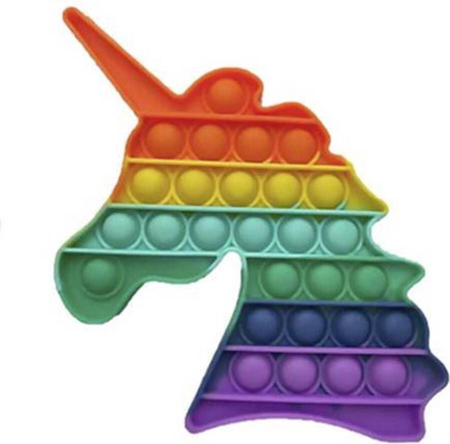 Merkloos Sans marque Pop it fidget toys speelgoed jongens meisjes unicorn regenboog Schoencadeautjes sinterklaas