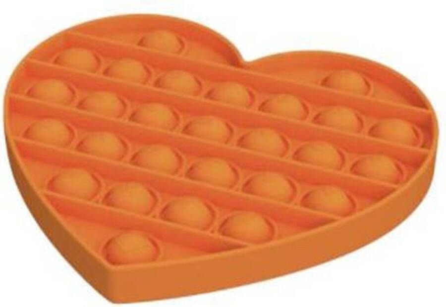 Merkloos Sans marque Pop it toy hartvorm fidget toys oranje