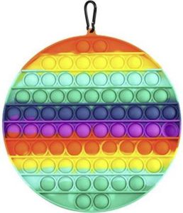 Merkloos Sans marque Pop it XL | fidget toy | groot formaat | cirkel rainbow | Schoencadeautjes sinterklaas