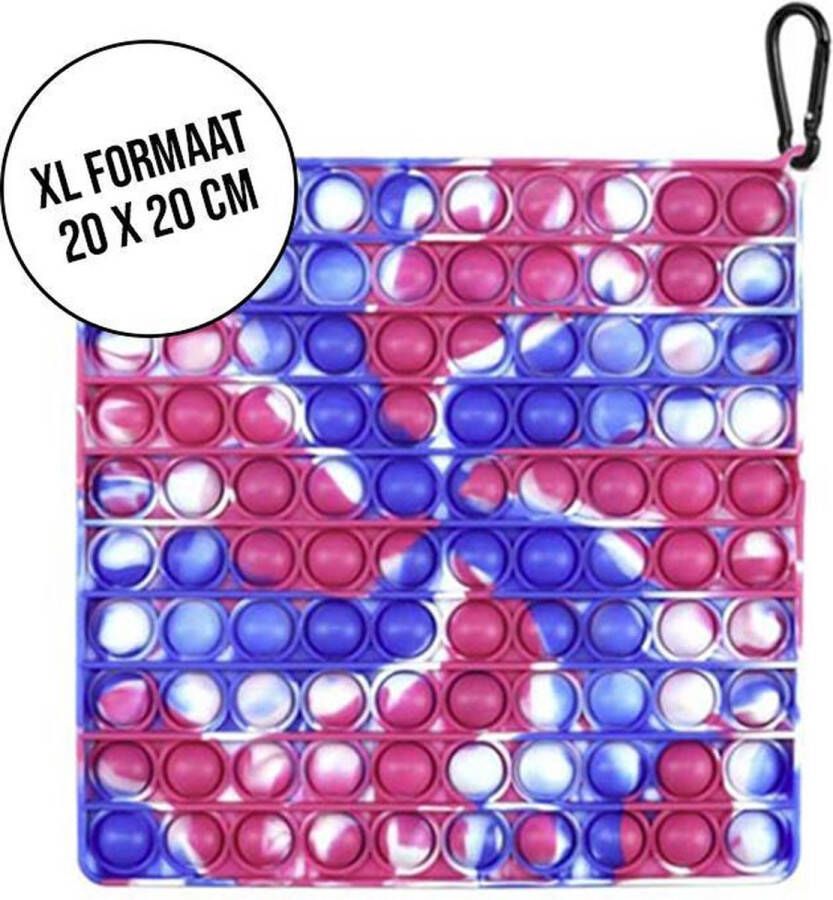 Merkloos Sans marque Pop it XL fidget toy Mega groot formaat Roze Blauw marmer
