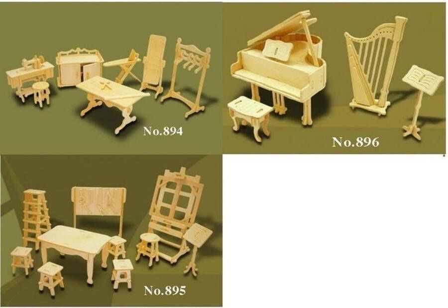 Merkloos Poppenhuis meubels hobby Poppenhuisinrichting
