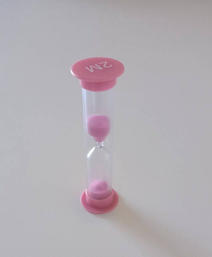 Merkloos Sans marque Premium Zandloper van 2 Minuten Roze Timer voor Spellen Yoga Douch & Tandenpoetsen Stipco