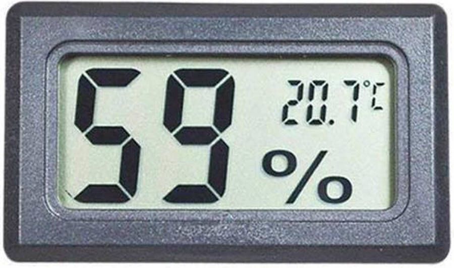Merkloos Sans marque Professionele hygrometer Zwart Meet ook temperatuur Voor buiten en binnen 2 in 1 Hygrometer
