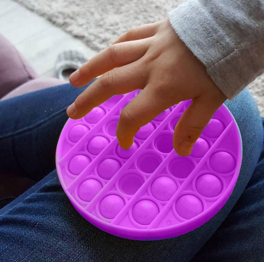 Merkloos Sans marque Push pop bubble – Pop it fidget toy rond paars