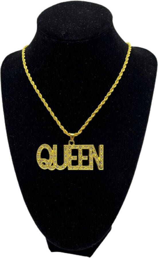 Merkloos Sans marque Queen Chain Ketting Hanger Goudkleurig Boss-Lady Businesswoman Motivation Goals