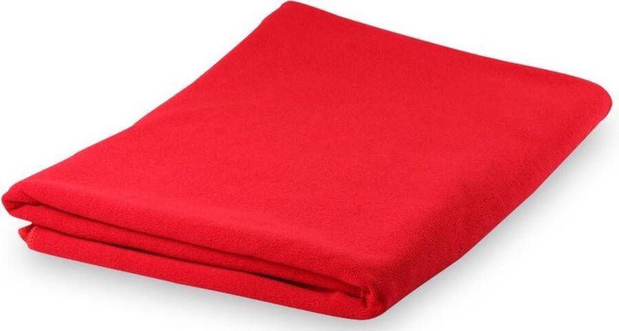 Merkloos Sans marque Rode badhanddoek microvezel 150 x 75 cm ultra absorberend super zacht handdoeken