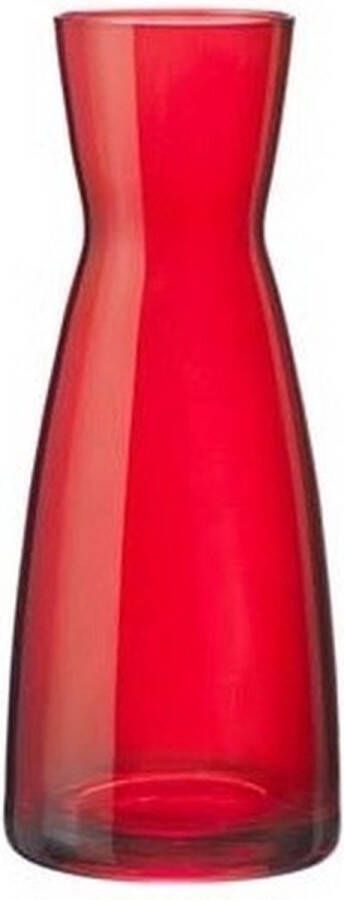 Merkloos Bloemboeketten zandloper vaas rood 20 cm Vazen