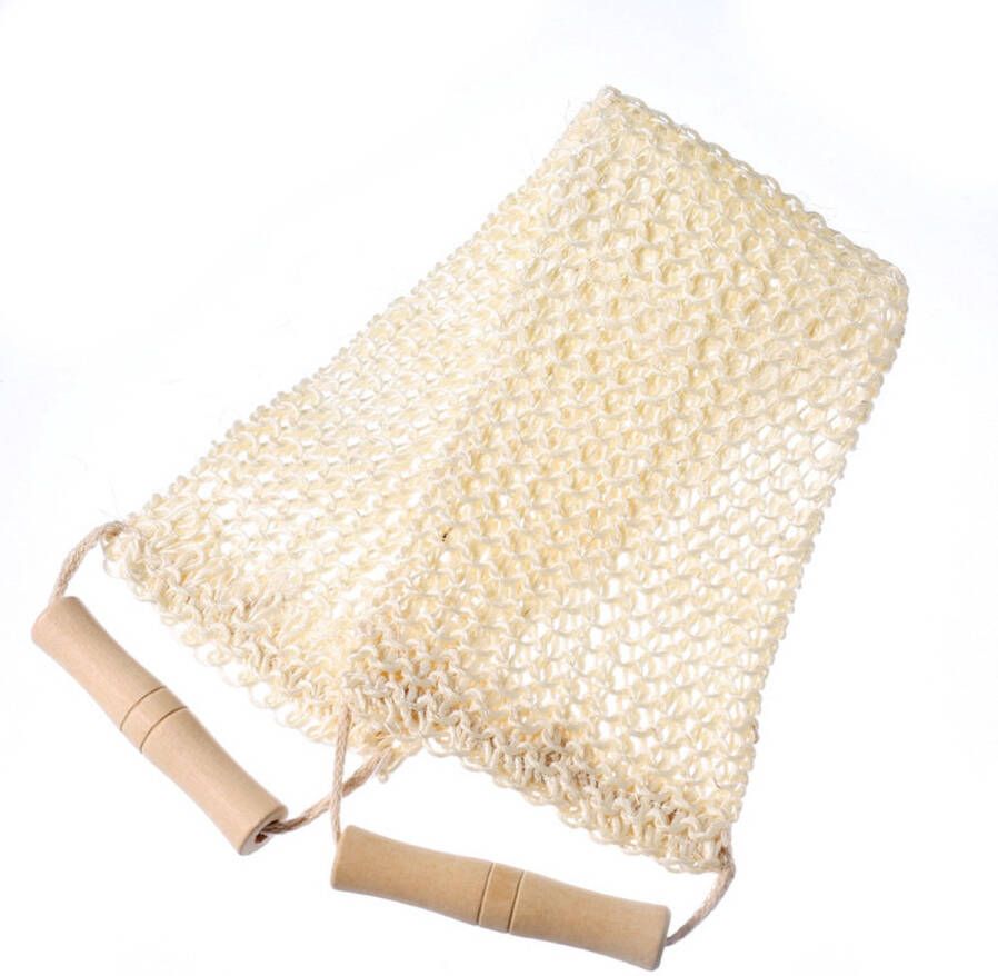 Merkloos Sans marque Rugscrubber Sisal hout Massage borstel Badborstel rugborstel Sisal Scrub Rug scrubber