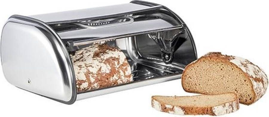 Merkloos Sans marque RVS broodtrommel 35 5 x 23 x 14 5 cm Keuken accessoires Brood bewaren vershouden – Broodtrommels