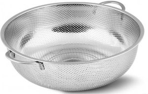 Merkloos Sans marque RVS keuken vergiet zeef 25 5 cm Keuken koken benodigdheden Pasta aardappels groente afgieten Zeven vergieten