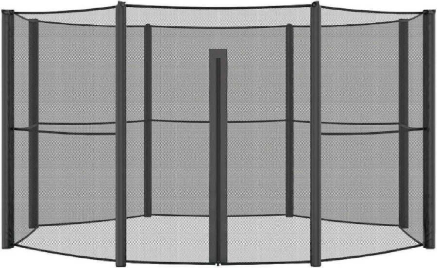 Akrobat Trampoline Veiligheidsnet Geschikt voor Primus en Orbit 305 x 183 cm Rechthoek Set Volledig Zwart