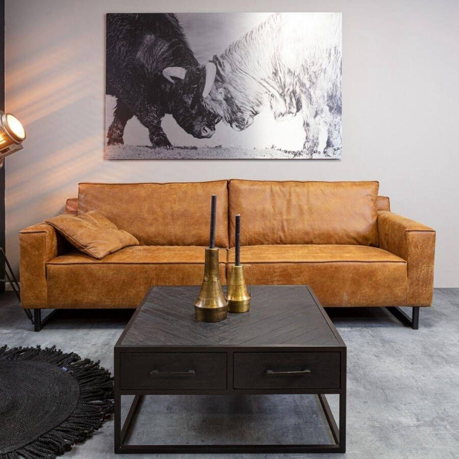 Starfurn Salontafel New York Mango Metaal Zwart 80x80