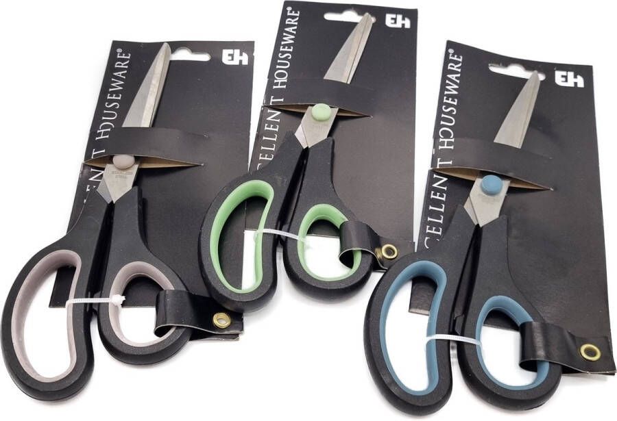 Merkloos Sans marque Scharenset Excellent Houseware | 6.304 | Set van 2 scharen Multicolor | Roestvrije Universele Scharen | Schaar | Knippen | Knutselen | Keukenschaar | Sinterklaas | Sinter & Piet | Kerst | Kerstmis | Cadeau
