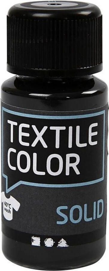 Merkloos Sans marque Schilder textielverf stoffenverf op waterbasis extra dekkend zwart 50 ml