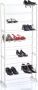 5Five Schoenenrek schoenenkast wit 65 5 x 138 cm van metaal kunststof Schoenenrekken - Thumbnail 2