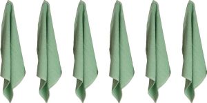 Merkloos Sans marque Set keuken handdoek 6 stuks groen 50x50cm