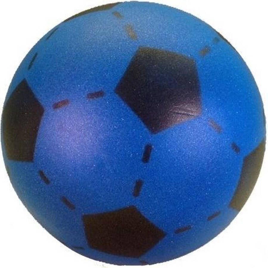 Merkloos Sans marque Set van 2 foam softbal voetballen blauw 20 cm Zachte speelgoed voetbal