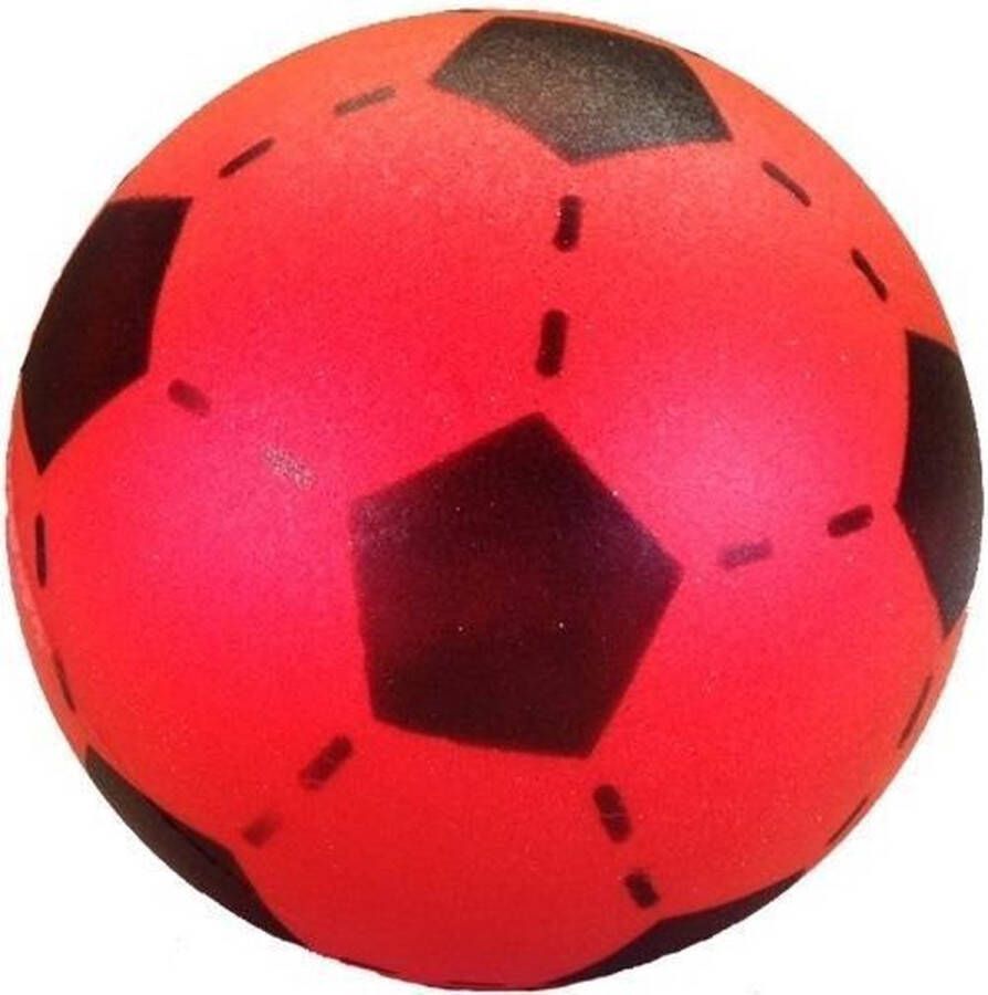 Merkloos Sans marque Set van 2 foam softbal voetballen rood 20 cm Zachte speelgoed voetbal
