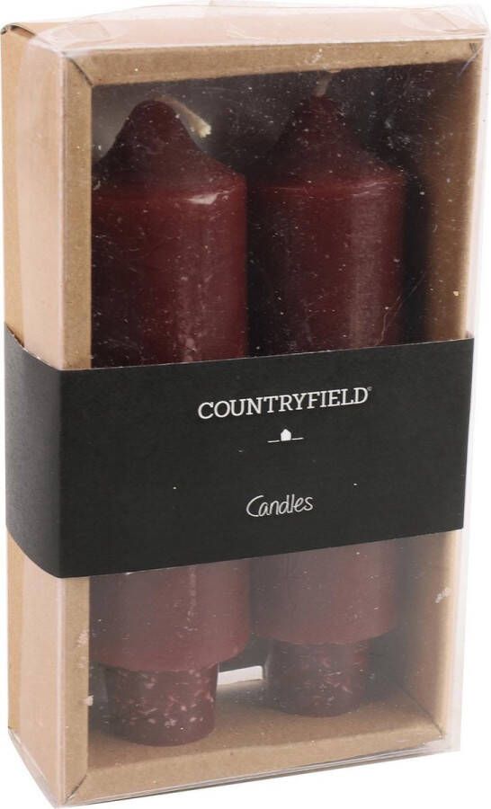 Merkloos Sans marque Set van 2 kaarsen Countryfield 12 5cm | Aubergine