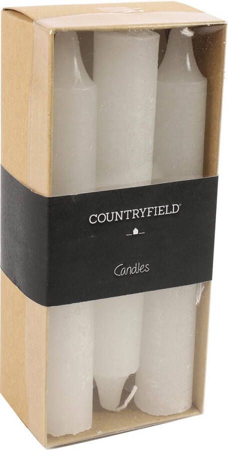 Merkloos Sans marque Set van 6 kaarsen Countryfield 14cm | Wit