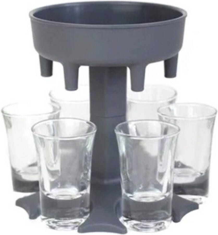 Shotglas Dispenser met 6 Shotglaasjes Shotjes Fontein