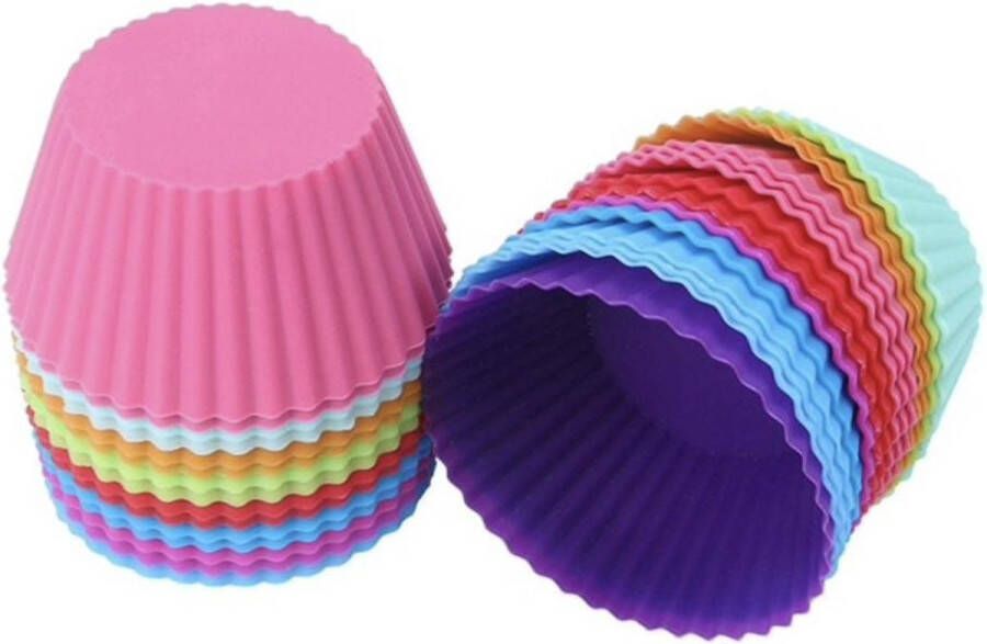 Merkloos Sans marque Siliconen Cupcake Vormpjes 12 stuks Ø7 cm