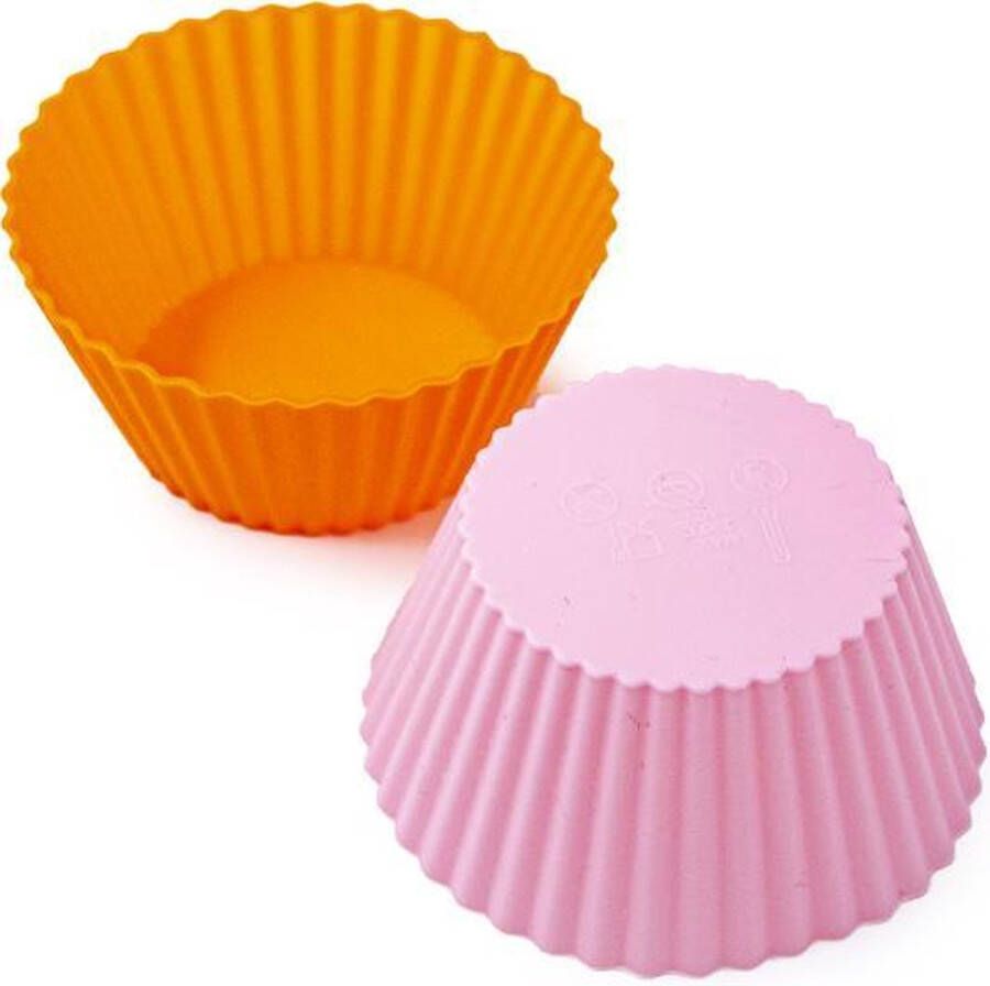 Merkloos Sans marque Siliconen Cupcake Vormpjes Rond | Rond Muffin Bakvorm Cakejes | Mini Cake Bakvormpjes | 24 stuks