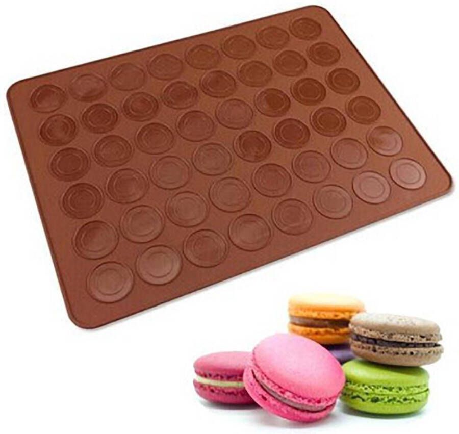 Merkloos Sans marque Siliconen vorm voor macarons macaron bakmat oven macaron mal 48 vormen