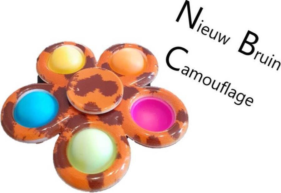 Merkloos Sans marque Simple Dimple Spinners Camouflage Bruin- Fidget Spinners Kinderen cadeautip