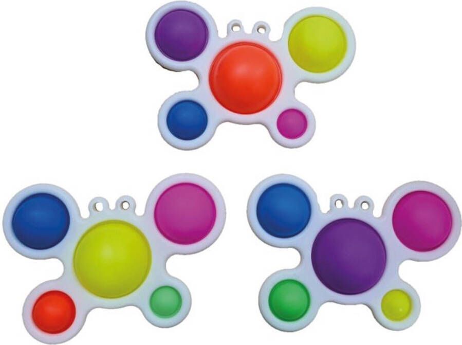 Merkloos Sans marque Simple dimple vlinder | fidget toys | pop it | regenboogkleuren | Schoencadeautjes sinterklaas