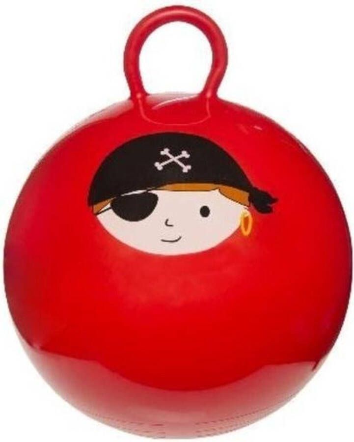 Merkloos Sans marque Skippybal rood met piraat 45 cm Skippyballen buitenspeelgoed voor kinderen