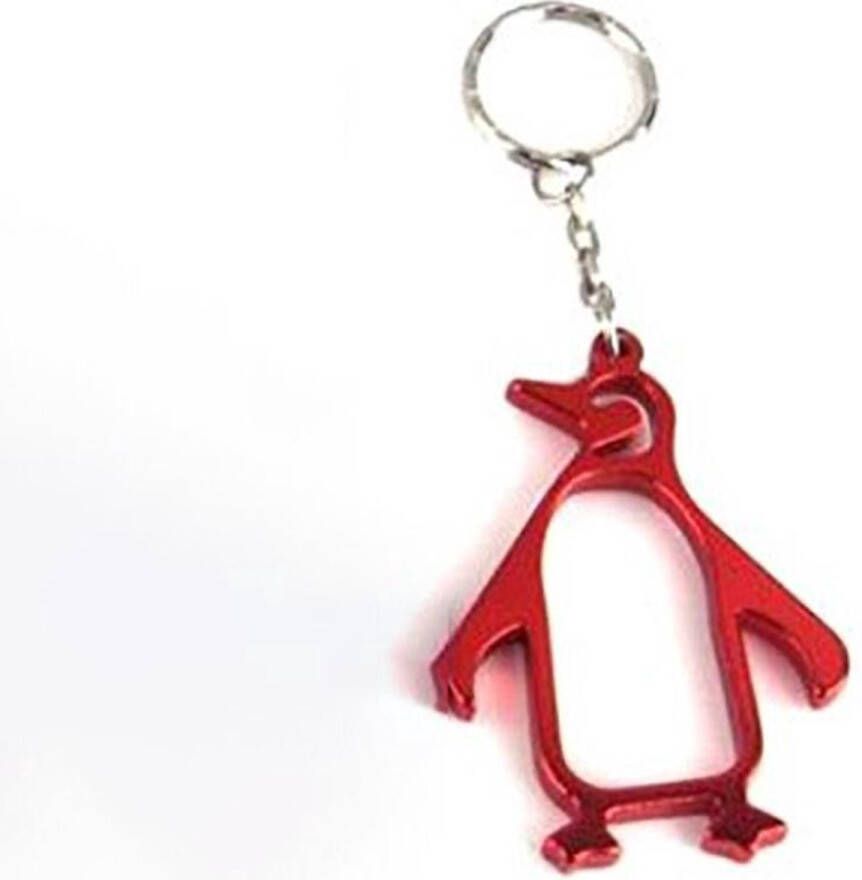 Merkloos Sans marque sleutelhanger Pinguin Rood flesopener van metaal